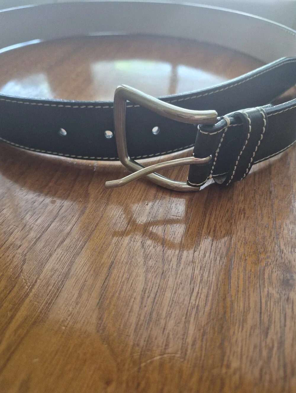 TALBOTS BLACK LEATHER BELT